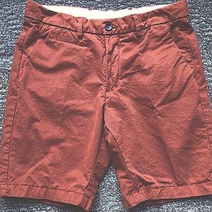 🧱Dan John 9” inseam stretch cotton flat front short brick color size 32